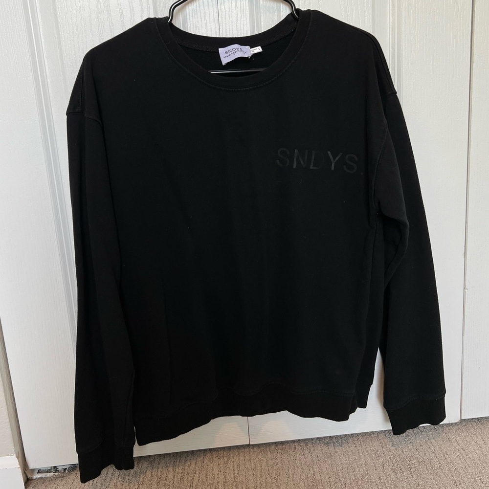 SNDYS LOUNGE luxe fleece crew neck sweater